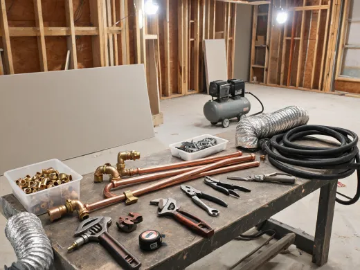 Plumbing and HVAC jobsite support tools